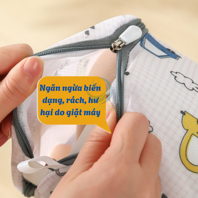 Túi Giặt Bảo Vệ Đồ Lót Hình Trụ- Túi Giặt Lingerie Chống Biến Dạng- Túi Giặt Áo Ngực 3D Chống Vò Rách-Túi Giặt Vải Lưới In Hình Dễ Thương