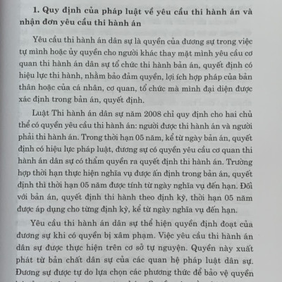 Sách - Pháp Luật Về Thủ Tục Thi Hành Án Dân Sự