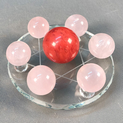 Đĩa cầu thất tinh hợp mệnh Thổ 15cm