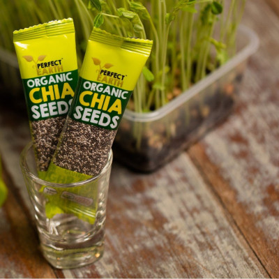 Hạt Chia Hữu Cơ - Tép 12g Tiện Dụng - Perfect Earth Organic Chia Seeds 