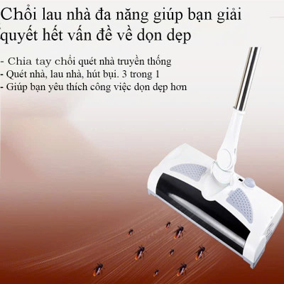 Chổi Điện Hút Bụi, Quét Lau Nhà Đa Năng 3in1 Loại Tốt Siêu Sạch và Thuận Tiện: 