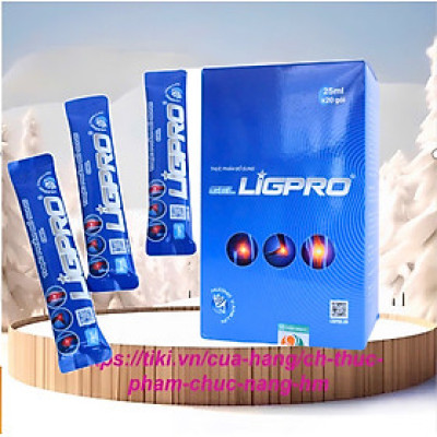 Gel xương khớp Ligpro, hộp 20 gói x25ml, giúp xương chắc khỏe