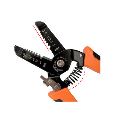 Kìm tuốt dây, kìm tuốt dây điện, kìm chính hãng cao cấp, mũi kìm tròn có chốt gài an toàn khi sử dụng 