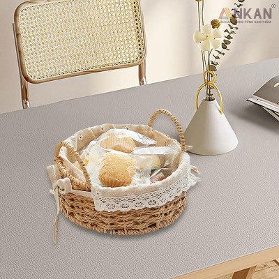 Giỏ Decor Có Quai Xách – Bộ 4 Kiểu Dáng Thủ Công Đẹp Mắt, Lót Vải Vintage, Đựng Đồ & Trang Trí Tinh Tế