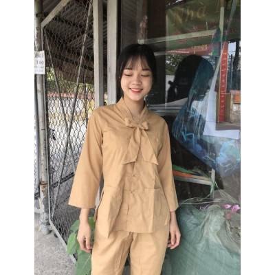 ĐỒ LAM ĐI CHÙA  PHÁP PHỤC PHẬT GIÁO CỔ NƠ