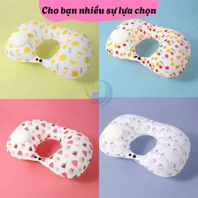 Gối kê cổ bơm hơi du lịch cao cấp Gối cổ hơi tiện lợi đi máy bay, ô tô Gối cổ chống mỏi có van bơm thông minh Gối hơi du lịch gọn nhẹ có thể gập lại- Gối kê cổ hỗ trợ giấc ngủ khi di chuyển