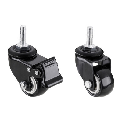 Bánh Xe Đen Đầu Vít Xoay 360 Có Khóa, Hàng Chất Lượng ANKAN, Lắp Xe Đẩy Hàng, Tủ, Bàn Ghế