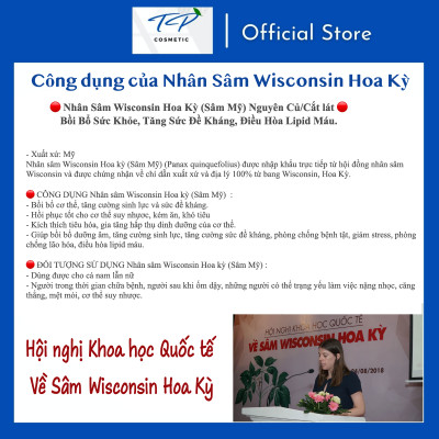 [Freeship Xtra] Nhân Sâm Wisconsin Hoa Kỳ (Sâm Mỹ) Nguyên Củ 4 tuổi 50g, 100g: Bồi Bổ Sức Khỏe, Tăng Sức Đề Kháng, Điều Hòa Lipid Máu.