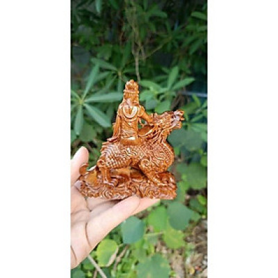 Cặp tượng văn thù phổ hiền bồ tát bằng gỗ bách xanh thơm nức kt 10×10×4cm