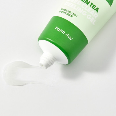 Tẩy Tế Bào Chết chiết xuất trà xanh Farmstay Real Green Tea Clear Peeling Gel (Tuýp/100ml)