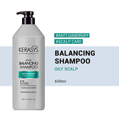 Dầu gội xả ngăn ngừa gàu và cân bằng độ ẩm da đầu Hàn Quốc Kerasys Hair Clinic Scalp Balancing - Dành cho da đầu dầu