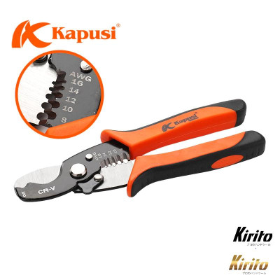 Kìm cắt cáp và tuốt dây điện KAPUSI JAPAN k9101