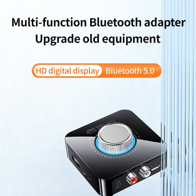 Hàng Chính Hãng - Bộ Thu Phát Âm Thanh Bluetooth 5.0 M5 Giao Thức A2DP/AVRCP, Phạm Vi Hoạt Động 10m, Màn Hình LED, Pin Lithium Ion 400mah, Đèn LED, Tích Hợp Micro, Cổng Kết Nối AUX 3.5mm, RCA, USB, TF Hỗ Trợ AUX/RCA/USB/TF - ROGTZ