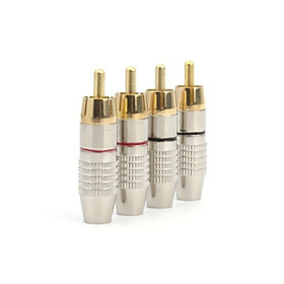 SOAIY Bộ 02 Đầu Jack AV RCA Hoa Sen Bạc Cao Cấp - Hàng Nhập Khẩu