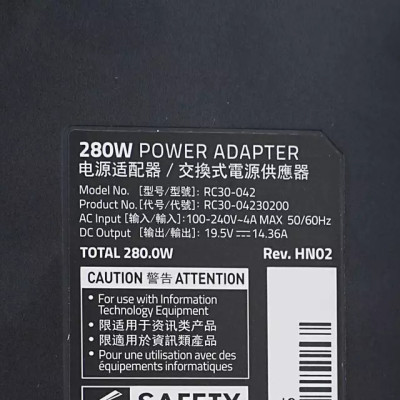 Sạc 330W 280W GaN Power Adapter Charger Fit for Razer Blade 18 16 17 (RTX 4090 40...RAZER Blade 18/i9-14900HX) - hàng nhập khẩu