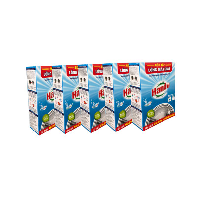 Combo 4 hộp 8 gói x100g bột tẩy lồng máy giặt Hando