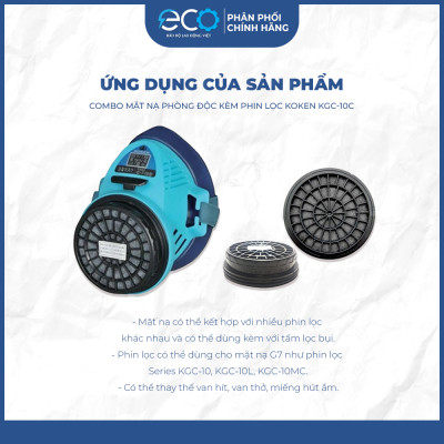 Mặt nạ chống hóa chất Koken G7 Nhật Bản dùng những nơi hóa chất, khí độc, bụi bẩn