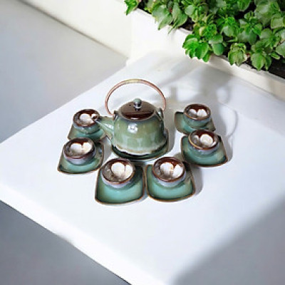 BỘ TRÀ MEN HOẢ BIẾN 09