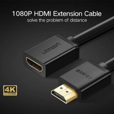 Ugreen UG10141HD107TK 1M màu Đen Cáp tín hiệu HDMI nối dài hỗ trợ 4K x 2K - HÀNG CHÍNH HÃNG