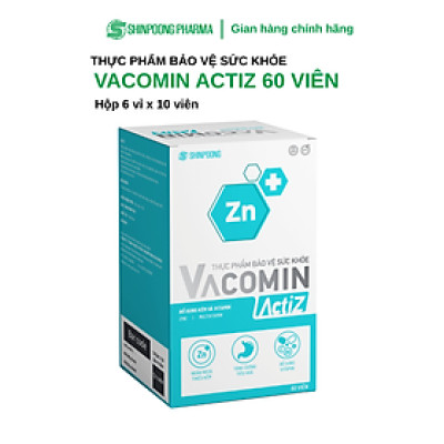[Hộp 60 viên] Viên Uống VACOMIN ACTIZ Bảo Vệ Sức Khỏe Bổ Sung Vitamin Tổng Hợp, Vitamin Nhóm B, E, C và Kẽm hữu cơ - SHINPOONG PHARMA