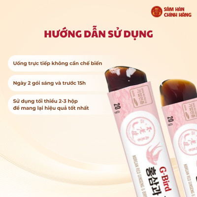 Hồng sâm yến sào G-BIRD (20g x 30 stick dạng thạch) – Daedong