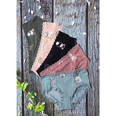 COMBO 05 QUẦN LÓT SU NỮ CAO CẤP, SEXY  QL2305 (Màu ngẫu nhiên) KM TẶNG CẶP DÂY TRONG