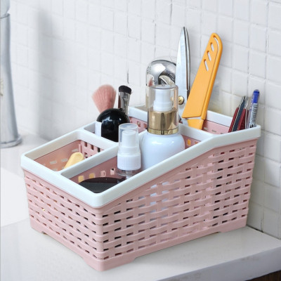   Khay 4 ngăn đa năng đựng mỹ phẩm bút điều khiển điện thoại - Kệ nhựa để bàn đựng đồ tiện ích nhựa nhật - MH5688VN