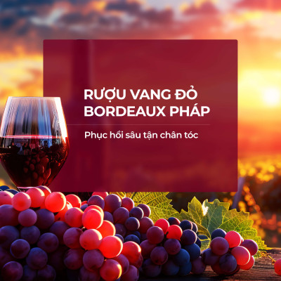 Dầu xả NATUFRÈS French Chic Rượu Vang Đỏ - Phục hồi hư tổn, suôn mượt óng ả 250ml