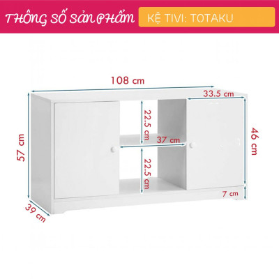 Tủ kệ tivi phòng ngủ đẹp sang trọng SMLIFE Totaku