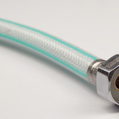 Dây cấp nước nhựa bọc bố dù chịu áp cao dài 60cm Eurolife EL-DCN60 (Trắng xanh)