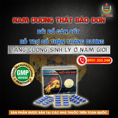 NAM DƯƠNG  THẤT BẢO ĐƠN - NĂNG ĐỘNG - BỔ THẬN, TĂNG SINH LÝ