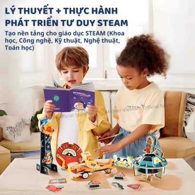 Đồ chơi khoa học lắp ráp mô hình Stem Mideer, đồ chơi cho bé trai 5, 6,7,8,9,10 tuổi