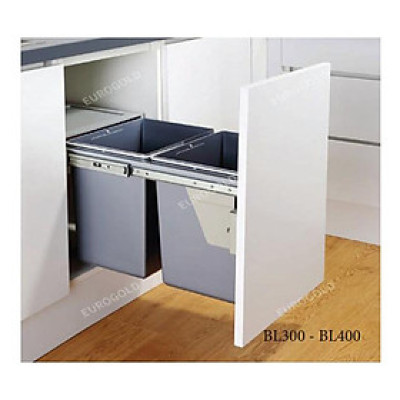 Thùng rác gắn cánh âm tủ eurogold BL300 - Hàng Chính Hãng