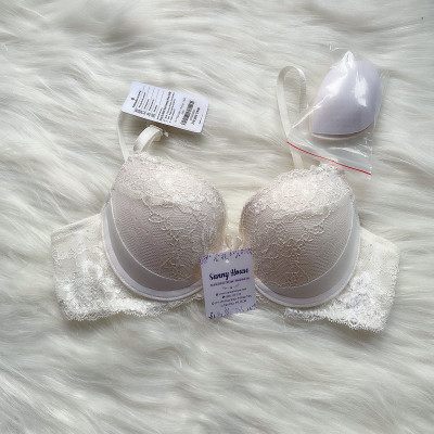 Áo ngực nữ mút mỏng phối ren tặng kèm miếng mút giúp nâng ngực mã HG293320