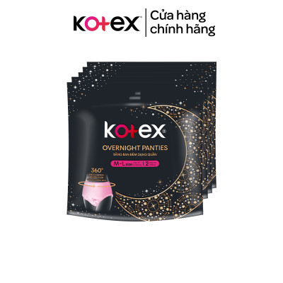 Combo 5 Băng Vệ Sinh Kotex Ban Đêm Dạng Quần cỡ M/L 5 miếng