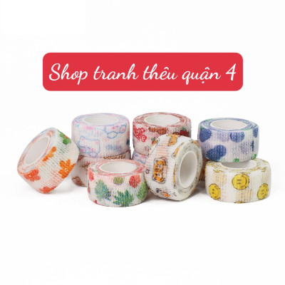 Băng quấn tay, băng keo bảo vệ ngón tay khi thêu tranh chữ thập, 1 cuộn dài 4 mét