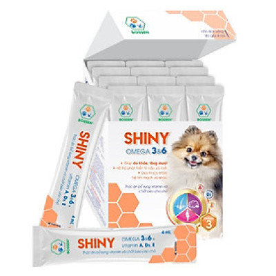 BOSSEN - SHINY for Dog Bổ sung Vitamin và Acid béo Thiết Yếu cho Chó - Hộp nguyên 20 gói 4ml