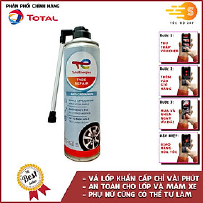 Chai vá lốp xe khẩn cấp Total Energies TE-TR500 - Sửa chữa nhanh, tiện dụng, dự phòng an toàn