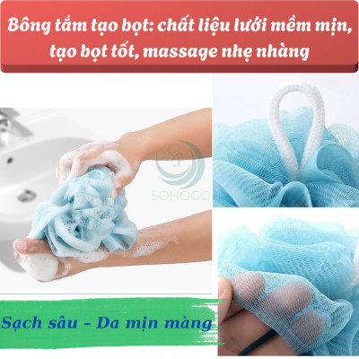 Bộ Dụng Cụ Tắm Tẩy Tế Bào Chết 3 Món – Sạch Sâu, Da Mịn Màng Set tắm tẩy da chết 3 món tiện lợi Combo găng tay – dây cọ lưng – bông tắm tạo bọt