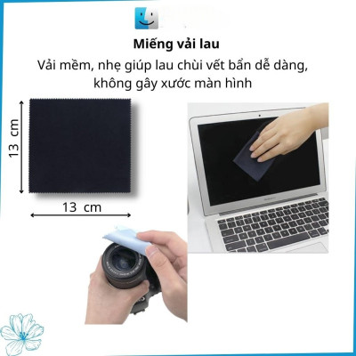 Bộ Vệ Sinh Macbook/Laptop/Lens/Máy ảnh/Điện thoại Bình Xịt Khử Khuẩn, Kiêm Khăn Lau_ Kèm Chai Dung Dịch An Toàn Cho Da - Hàng Nhập Khẩu