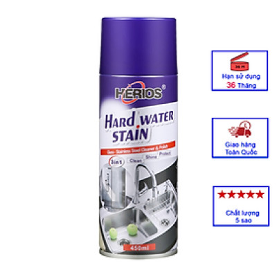 Chai Vệ Sinh Đánh Bóng Bộ Phận Kim Loại Xe Cao Cấp HERIOS LA-024 Công Nghệ Đức 450ml