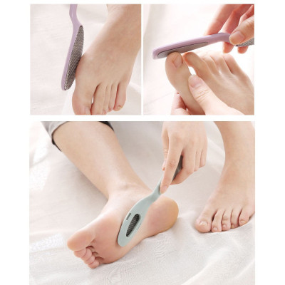 Dụng cụ chà gót chân, tẩy tế tào chết làm mềm da chân 2 trong 1, hết nứt gót, hồng gót chân nhỏ gọn tiện dụng