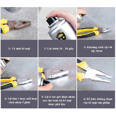 Sơn Xịt Mạ Crom Inox Sáng Bóng – Chịu Nhiệt Cao, Xịt Bô Xe, Ống Xả & Kim Loại