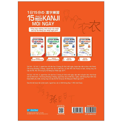 Sách - 15 Phút Luyện Kanji Mỗi Ngày - Vol.4