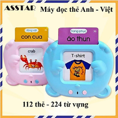 Máy Đọc Thẻ Tiếng Anh, Máy Đọc Thẻ Flashcard Song Ngữ Anh Việt 224 Từ Vựng