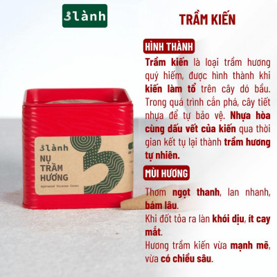 Nụ Trầm Hương 3 Lành Hộp 50gr Tự Nhiên 100 % Không Hóa Chất Tạp Chất Thờ Cúng Thư Giãn Xông Nhà