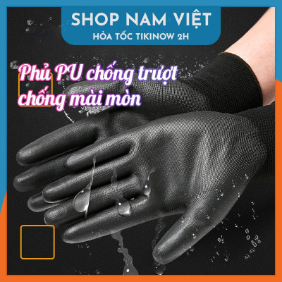 Găng Tay Làm Vườn Phủ PU Chống Tĩnh Điện, Chống Bụi, Chống Trượt