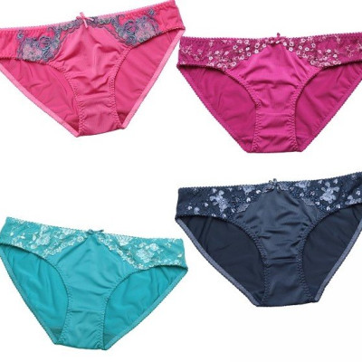 Combo 5 quần lót nữ thun lạnh ren thêu màu ngẫu nhiên MK03