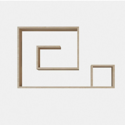 Kệ gỗ trưng bày kiểu dáng thanh lịch SMLIFE Wonhyo