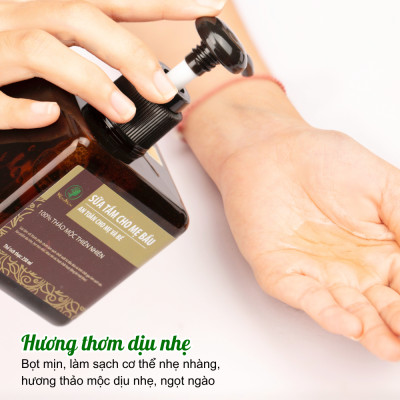 Bộ tắm thảo mộc và chống rạn Wonmom ( 1 Dầu chống rạn + 1 Sữa tắm cho mẹ )